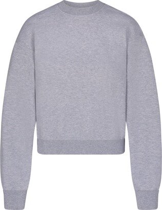 Cotton Fleece Classic Crewneck | Heather Grey