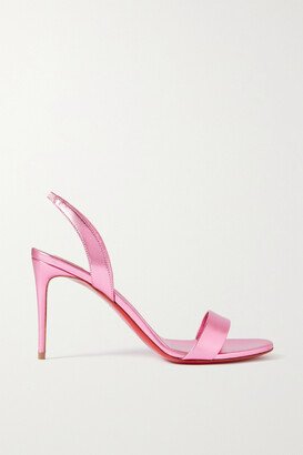 O Marylin 85 Metallic Leather Slingback Sandals - Pink