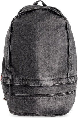 Rave Logo-Patch Denim Backpack