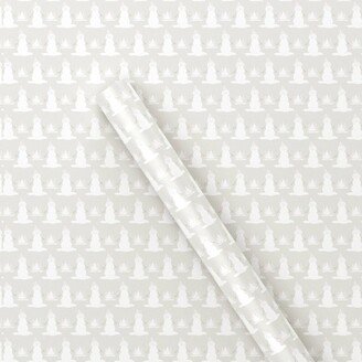 20 sq ft Snowman Christmas Gift Wrap White - Wondershop™