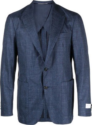 Single-Breasted Wool-Silk Blazer