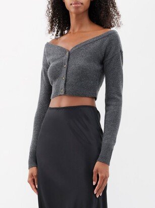 Millie Off-the-shoulder Cashmere Cardigan