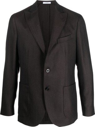 Single-Breasted Virgin Wool Blazer-AN