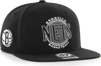 Men's Black Brooklyn Nets High Post Captain Snapback Hat