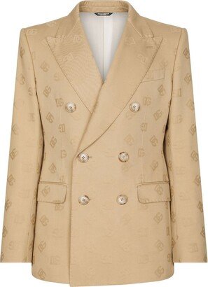 Jacquard Logo Motif Blazer