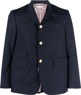 Single-Breasted Cropped-Sleeve Blazer