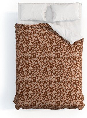 Holli Zollinger Cerie Bouquet Rust Made To Order Full Comforter