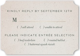 Rsvp Cards: Captivating Couple Wedding Response Card, Beige, Pearl Shimmer Cardstock, Ticket