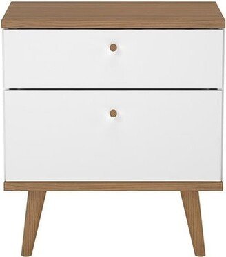 Midtown Concept 2-Drawer Nightstand Side Table Bedside Table Durable MDF Wood