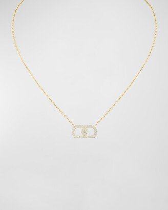So Move 18k Yellow Gold Diamond Pave Pendant Necklace