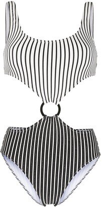 The Bailey cut-out stripe swimsuit