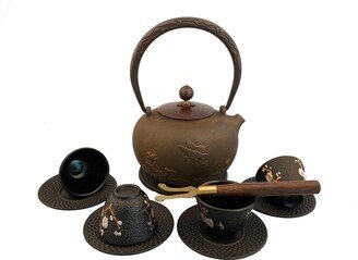 Mct-A012-12Pa 1200Ml Rust Good Heavy Quality Cast Iron Teapot For Tea As Gift 1.2L Teapots Set Iron Pot Cups Patina Home Art