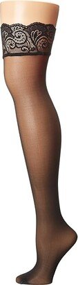 Matt Deluxe Stay Up Tights (Black) Hose