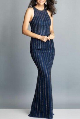 Dave & Johnny Classic Navy Evening Gown