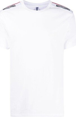 logo-tape cotton T-shirt