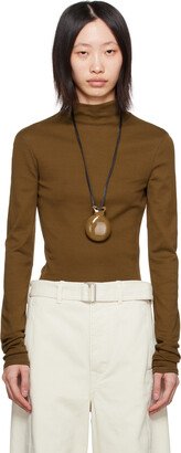 Brown Rib Turtleneck-AA