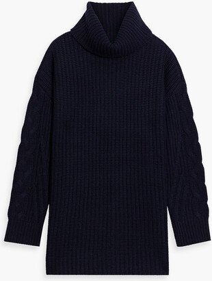 Ribbed wool and cashmere-blend turtleneck sweater