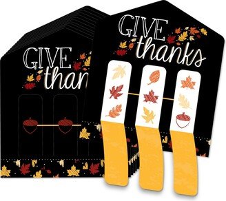 Big Dot of Happiness Give Thanks - Thanksgiving Party Game Pickle Cards - Pull Tabs 3-in-a-Row - Set of 12