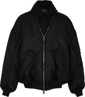 Paris All In Layered Nylon Bomber Jacket