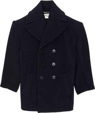 Double-Breasted Wool Coat-AU