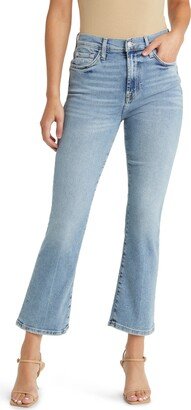 High Waist Slim Kick Flare Jeans