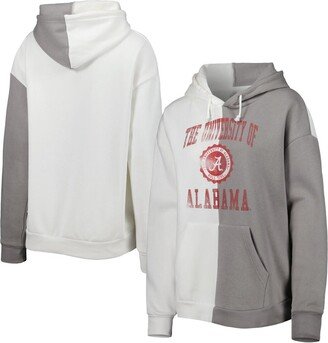 Women's Gameday Couture Gray and White Alabama Crimson Tide Split Pullover Hoodie - Gray, White