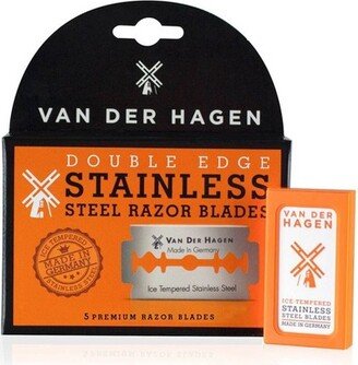 Van der Hagen Double Edge Steel Razor Blades - 5ct