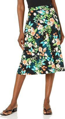 Women's Printed ITY MIDI Flared Skirt