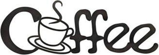 Coffee Metal Cutout Sign - 6.25 high by 20.25 wide
