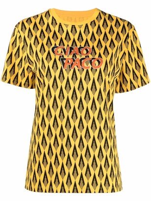 Rabanne Ciao Paco print T-shirt