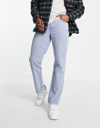 Edge baggy fit jeans in light blue denim with grey wash