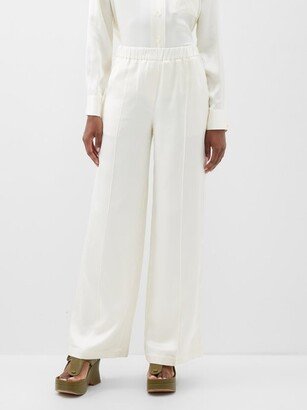 Pyjama-style Silk Blend Trousers