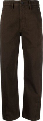 High-Waist Straight Trousers-AA