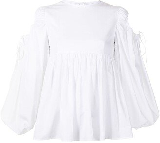 Janis cotton long-sleeve blouse