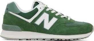 Green & White 574 Sneakers