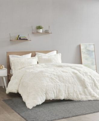 Malea Shaggy Faux Fur Duvet Cover Sets