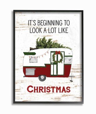 Looks A Lot Like Christmas Camper Framed Giclee Art, 11