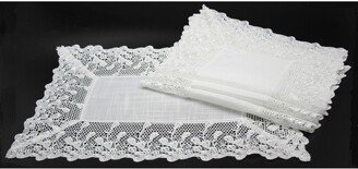 Garden Trellece Lace Trim Placemats - Set of 4