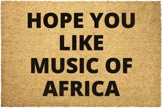 Music Of Africa Doormat Outdoor Rug Door Hope You Like Coir Mat Decor Housewarming Home Summer Winter Christmas House Gift