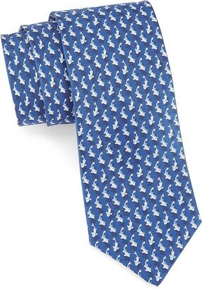 Swimming Fish Silk Tie