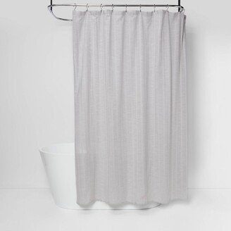 Tonal Striped Shower Curtain Gray