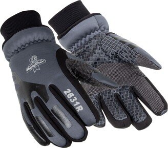 Men's Insulated Lined Softshell Gloves with Silicone Grip