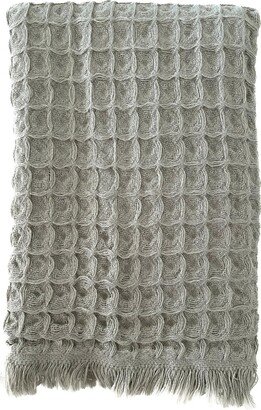 Anaya Home Olive Grey Turkish Cotton Waffle Hand Towel- Set of 2