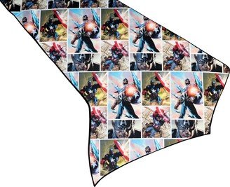 Captain America Action Panels 100% Cotton Print Table Runner Kids Birthday Party Home Decoration Kitchen Dinner Coffee Side Display