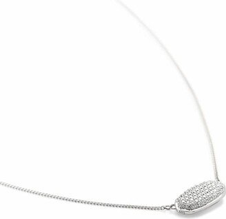 Elisa Pendant Necklace in Pave Diamond and 14k White Gold