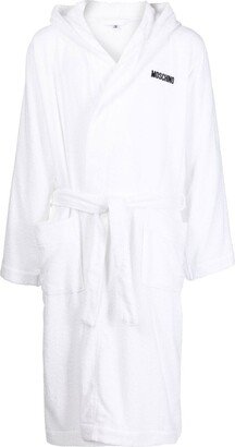 Logo-Tape Cotton Bathrobe