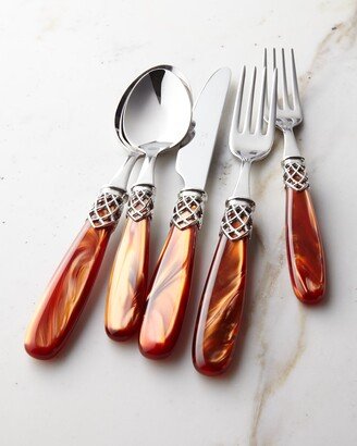 French Shine 20-Piece Flatware Service, Dark Amber