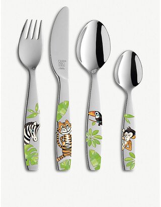 Jungle 4-piece Children's Stainless Steel Cutlery set