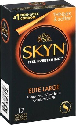 SKYN Elite Large Non-Latex Lubricated Condoms - 12ct