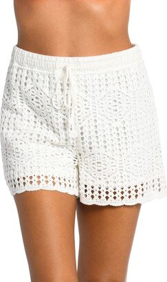 Waverly Cotton Cover-Up Shorts